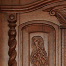 Drzwi drewniane, rzeźbione, pokojowe